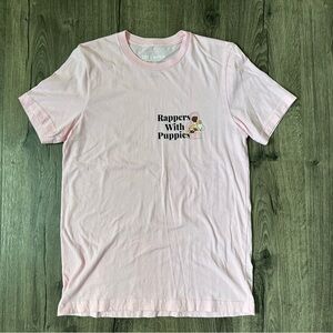 Men’s Rappers With Puppies Pink Tee